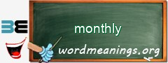 WordMeaning blackboard for monthly